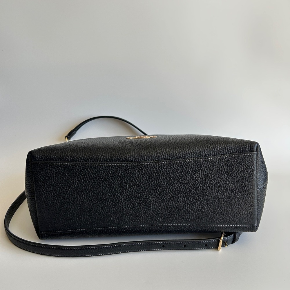 Coach Laurel Black Pebbled Leather Shoulder Bag NWT - Picture 4 of 9